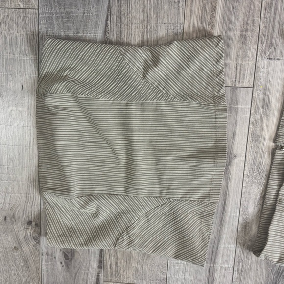 Le chΓ’teau set tube top Bottoms striped Grey cream beige vintage y2k 2000s - Picture 7 of 13